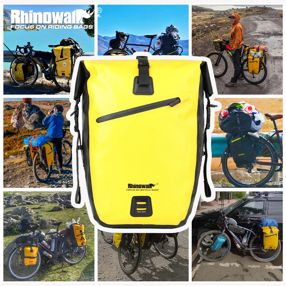 

Водонепроницаемая сумка Rhinowalk для велосипеда, 20 л, велосипедная боковая задняя сумка для багажника, дорожная сумка для горного велосипеда, багажник, сумка для багажа, корзина для багажа