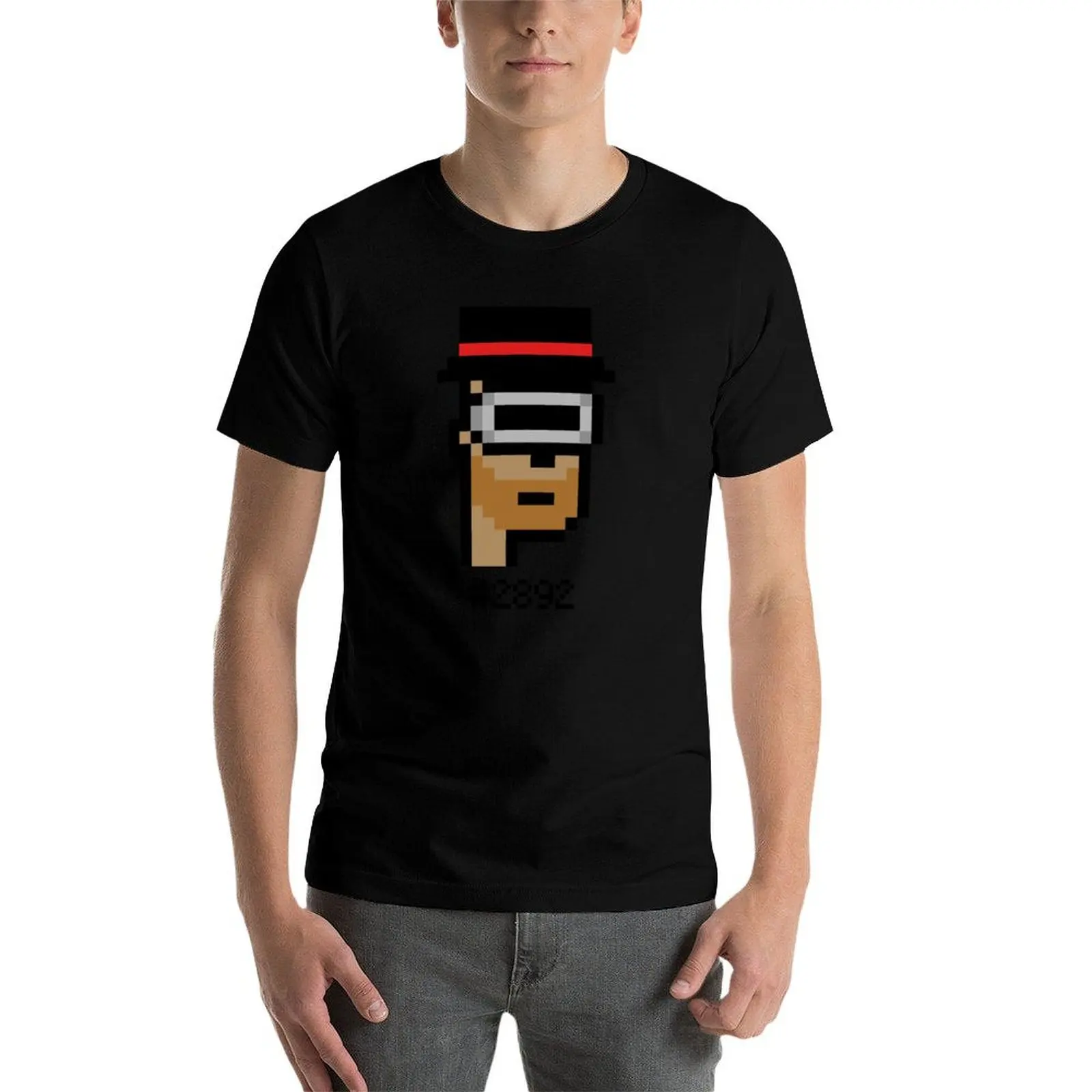 CryptoPunks T gráfico grande, T-shirt essencial, Roupas Anime, Roupas masculinas, 2892