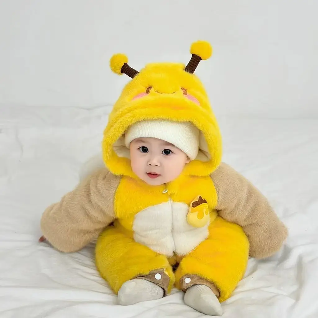 

Baby 2025 Winter One-piece Clothes Fleece Thickened Out Windproof Jacket