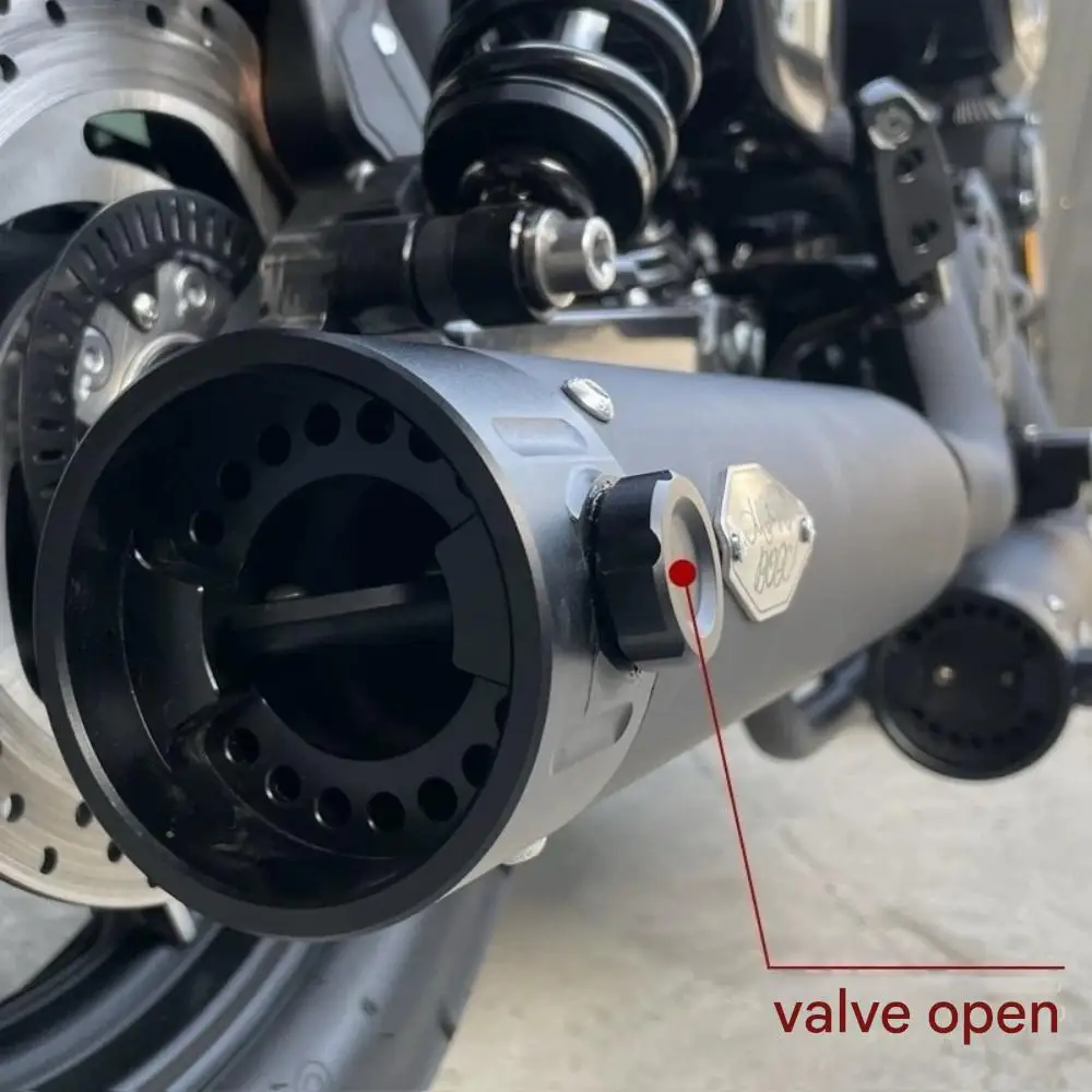 For BENDA ROCK 250-300 custom valve exhaust pipe right side double outlet silent straight exhaust adjustable sound low