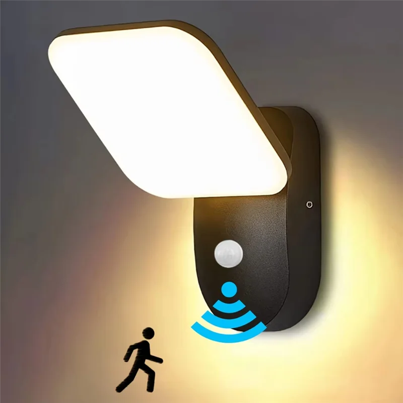 【短納期】屋外ウォールランプIP65防水ガーデンフェンス外壁廊下道路照明モーションセンサーLEDウォールランプ