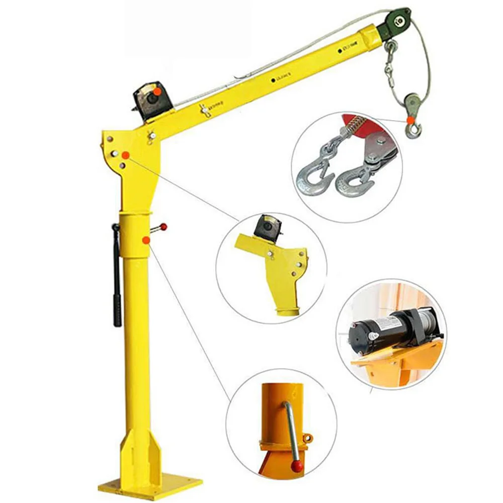 

500Kg Electric Type Crane 3000LBS Electricity Winch Lift Oil Tank And Other Heavy Things Pick-up-mounted Lifting Machine