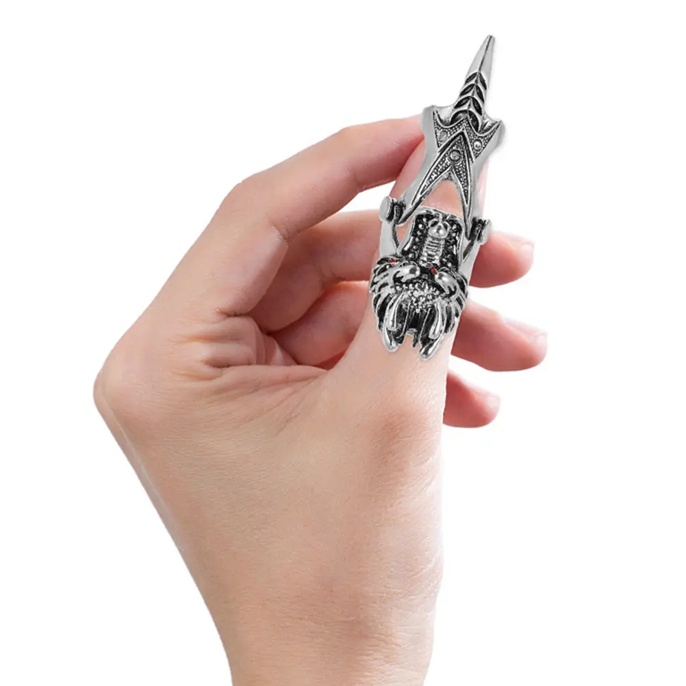 

3 Pcs Faucet Exaggerated Creative Hand Finger Jewelry Gothic Chic Beautiful Knuckle Joint Alloy Fashion Accessory
