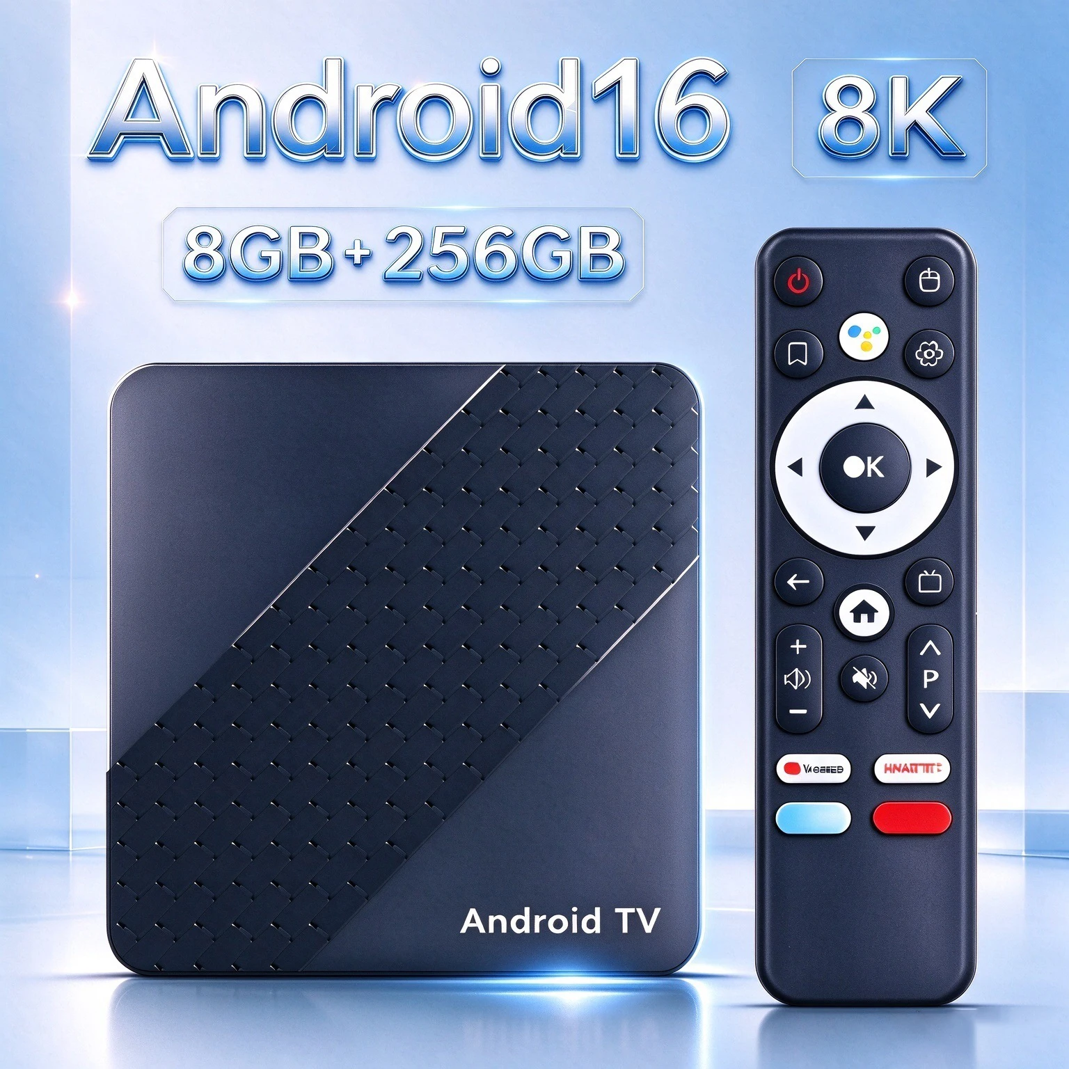 TV Box X10 RK3518 Android 16 8GB 128GB 256GB Bluetooth 6.0 Lettore Multimediale in Streaming Google Assistant Telecomando Vocale 8K Smart TV Box