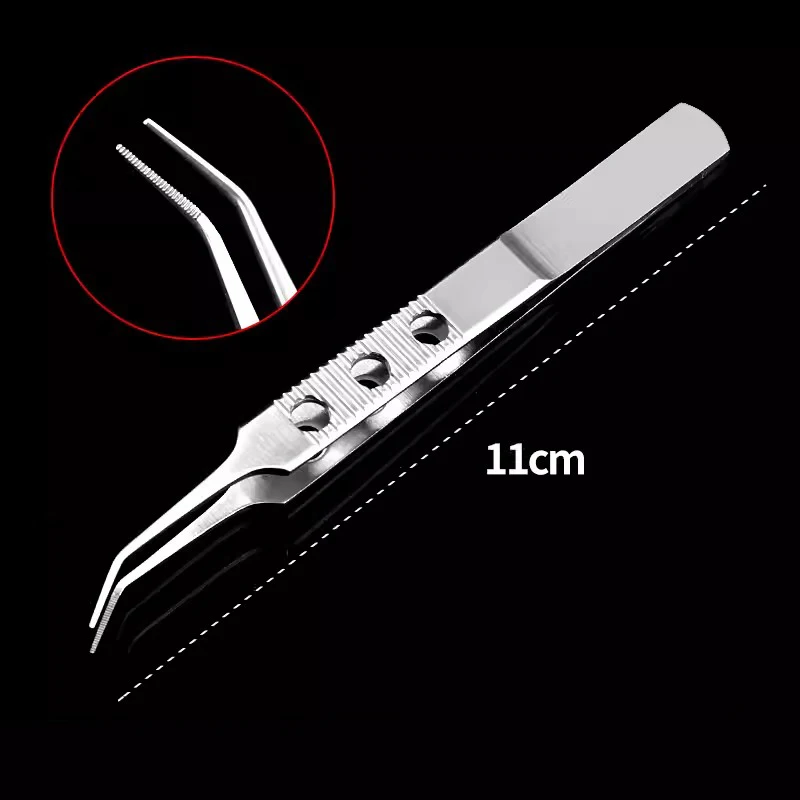 Hair transplant hair transplant tweezers straight curved head follicle implantation tweezers separation tweeze