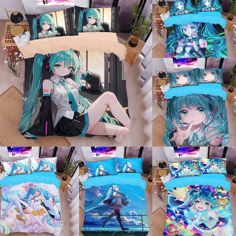 cartoon-cute-hatsunes-mikus-duvet-cover-merry-christmas-bedding-set-queen-king-full-size-for-holiday-bedroom-teens-women-g