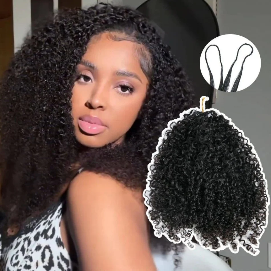 

Наращивание волос Kinky Curly: предварительно разделенные пряди, невидимые бесшовные маленькие спирали, натуральные бразильские волосы для чернокожих женщин
