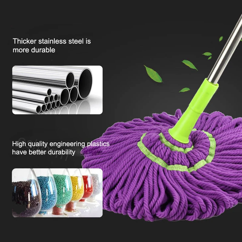 Easy Self Wringing Twist Mop,Microfiber Squeeze Mop,Replacement Mop Head,Dry ,Wet Mop For Hardwood,Tile & Floor Cleaning