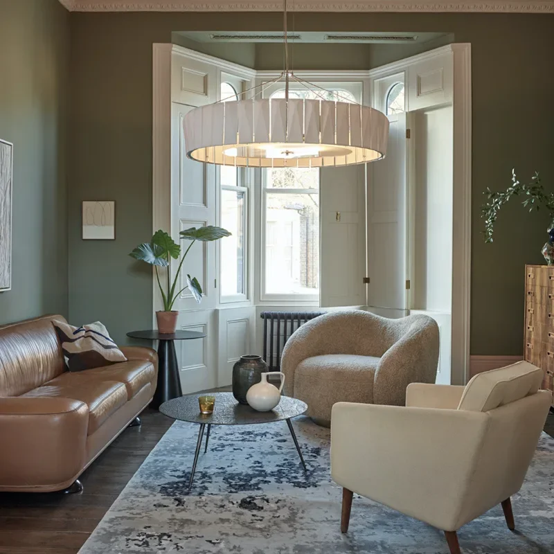 Postmodern French Style Luxury Living Room Round Pendant Light Minimalist Creative Ceramic Chandeliers Home Decor Lustres