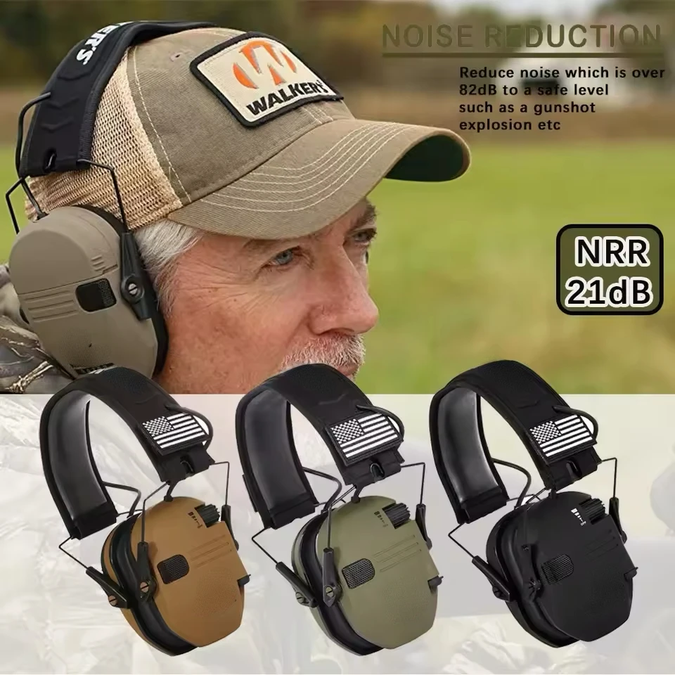 2024 New Outdoor Tactical Hunting Electronic Shooting Earmuffs Foldable Easy To Carry Pulse-type Noise Reduction Headset