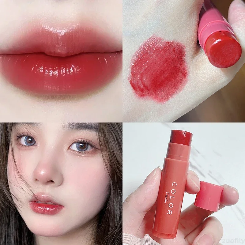 Japanese Lipstick with Simple Design Hydrating Lip Balm Colored Moisturizing Lipgloss Lip Tint Makeup Lip Care Base Cosmetics