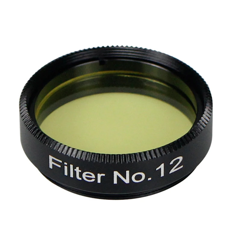 Agnicy Nighthawk Series 1.25 Inches 31.7mm NO.12 with Optical Glass M28*0.6mm Yellow Color Telescope Yellow Nebula Filter