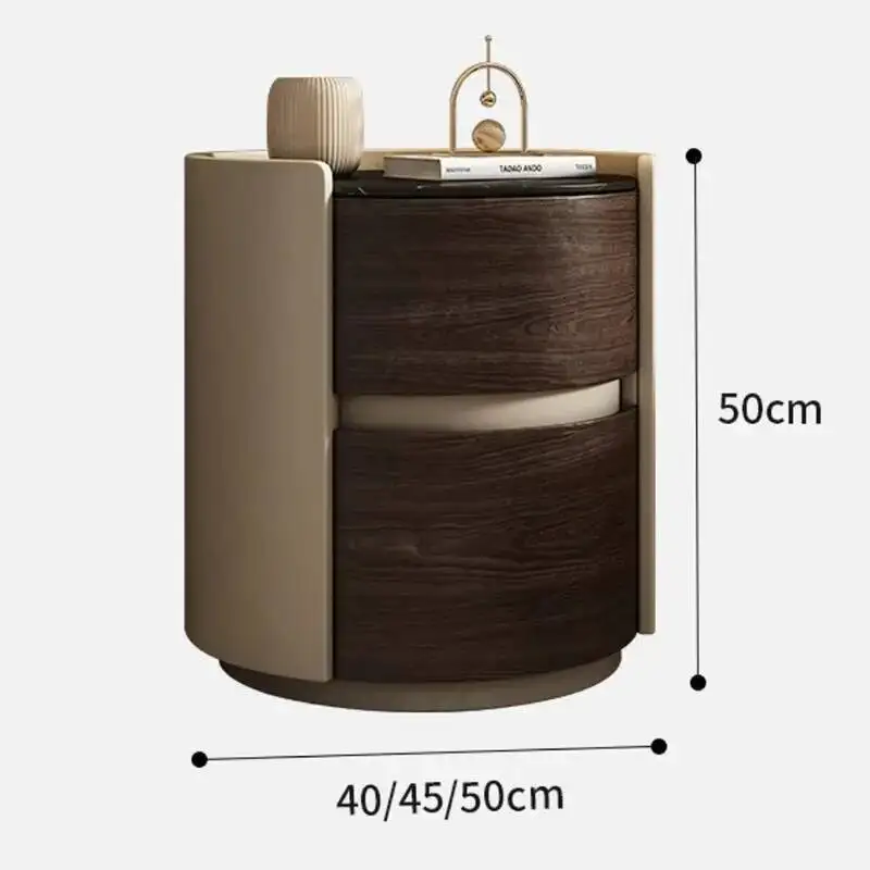 

Modern Design Elegant Aesthetic Night Table Round Bedside Cabinet Minimalist Luxury Comodini Camera Da Letto Bedroom Furniture