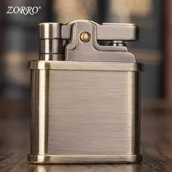 High-end Kerosene Lighter Pure Copper Push-type Creative Retro Novelty Button Ignition Portable Simple Windproof Lighter