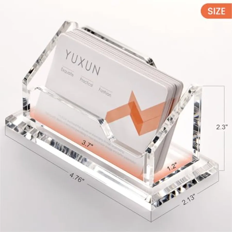 Acrylic Business Card Holder for Desk-1 Slot, Business Card Holder Organizer for Women Men, Business Card Display Stand for Exh