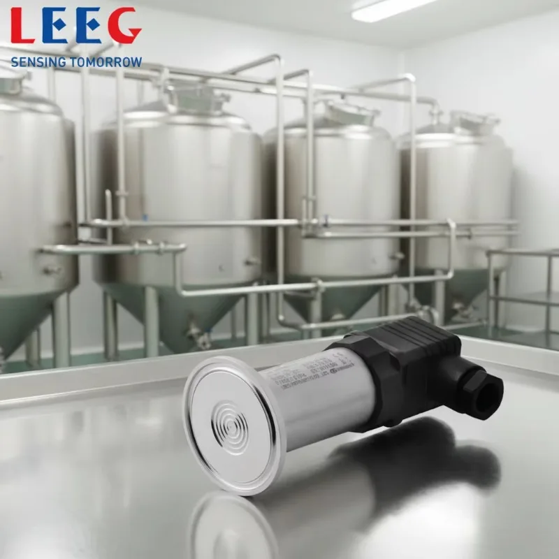 4-20mA Gauge Pressure Transmitter Food Industry 3A Certified Sanitary Sensor High Accuracy Hygienic IP67 Rated Stainless Steel