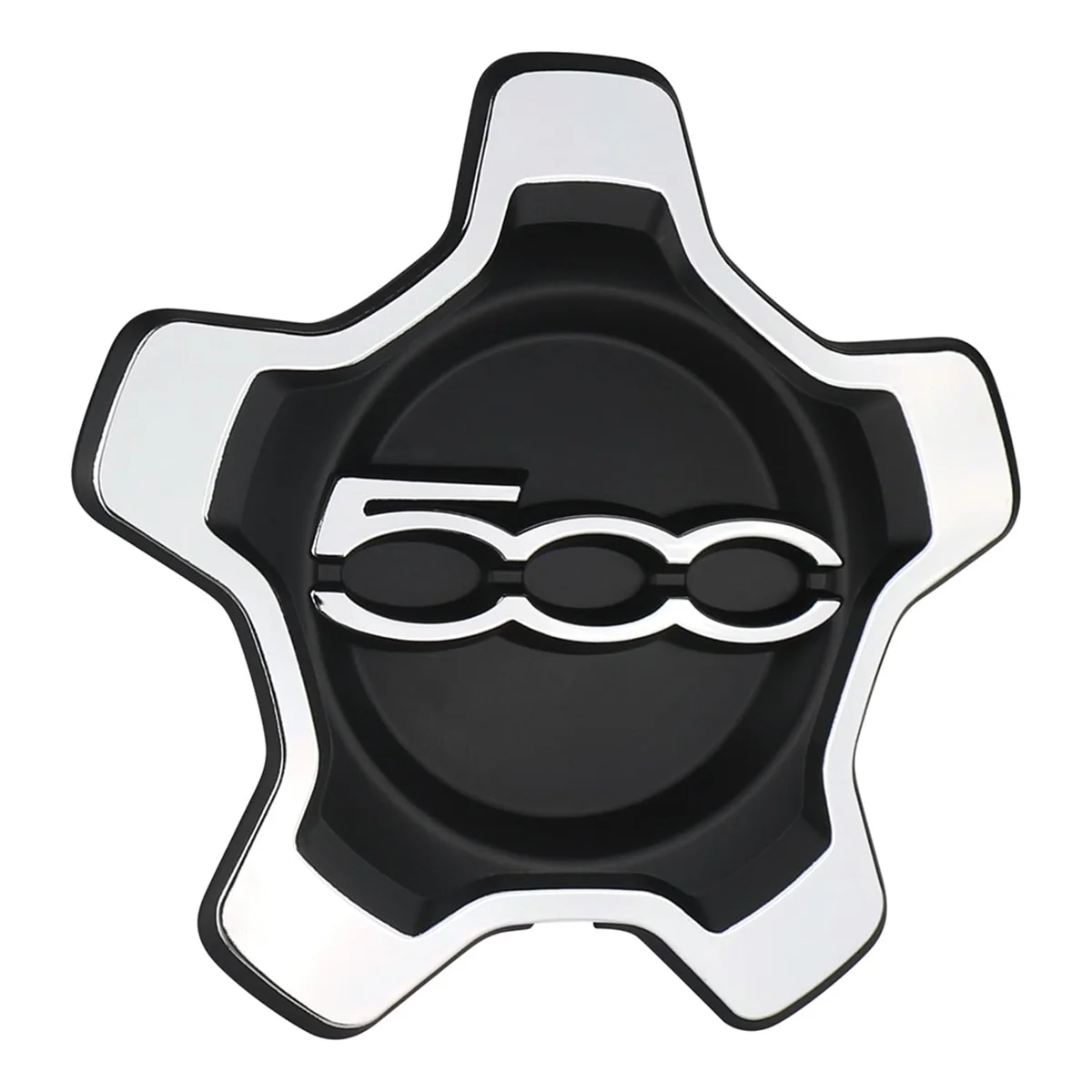 AT77 سيارة عجلة غطاء تغليف مركزي لشركة فيات 500X 2016-2022 6AN69LXHAA غطاء غبار اكسسوارات السيارات الفضة