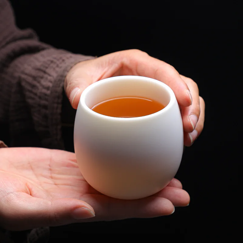

High-end Gongfu tea sets, personal cup gifts, white porcelain ice-type jadeite porcelain tea cups