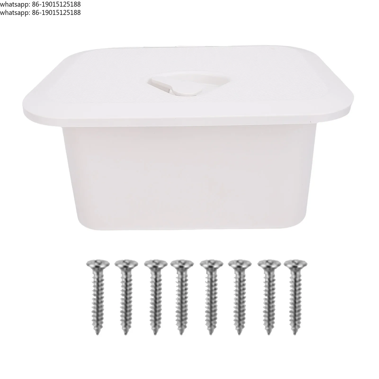 Marine storage box ABS 37.5X27X17.5cm embedded bait fishing gear tool white fishing gear storage box