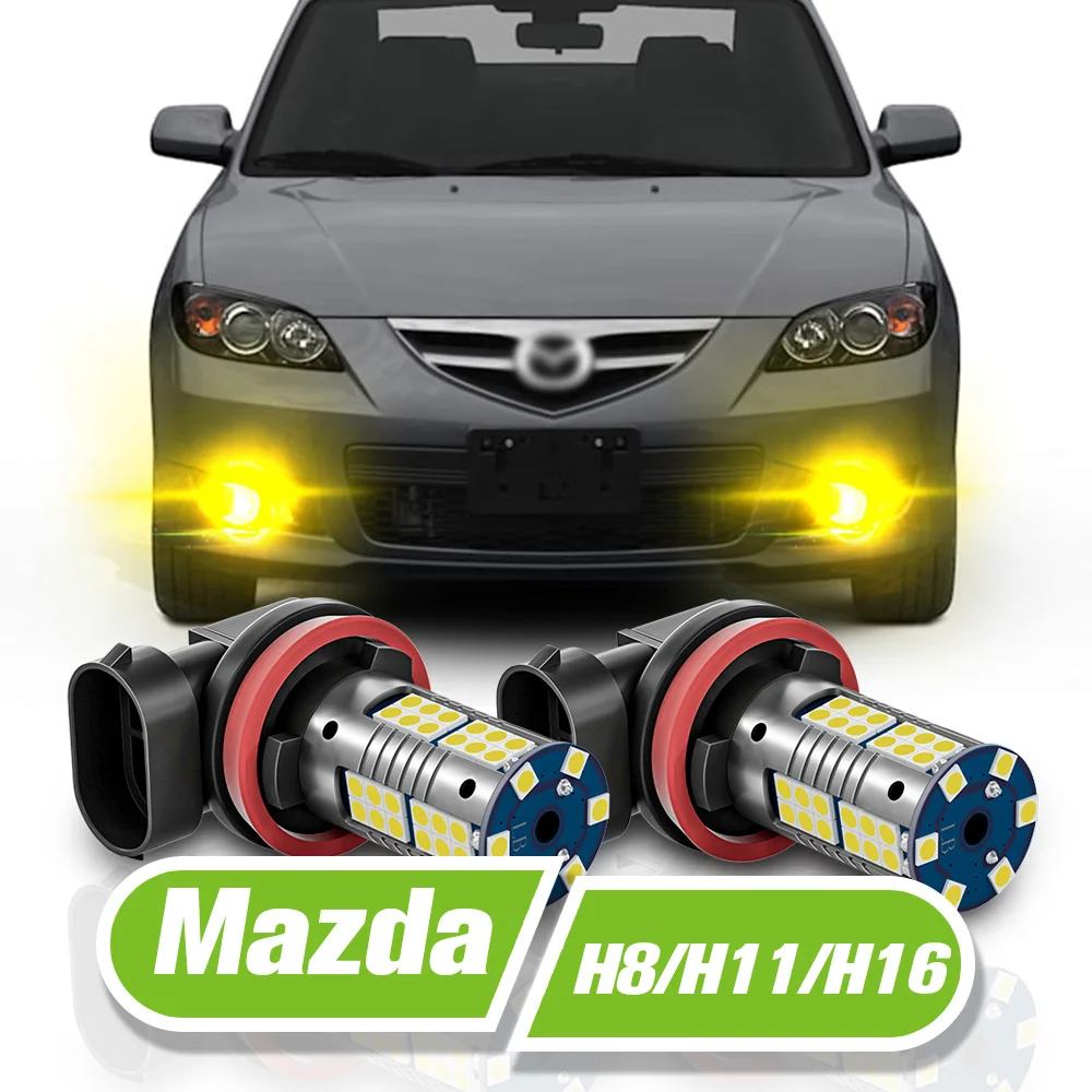 

For Mazda 2 3 bl bm bn 5 6 gh RX-8 MX-5 Miata CX-7 CX7 CX-9 CX-5 CX5 Atenza LED Fog Light H11 2pcs Lamp Accessories