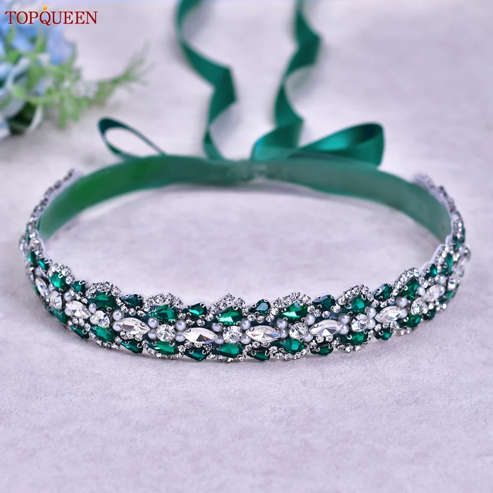 TOPCLS EEN Ceinture Strass Verte, Ceinture Patients De Luxe, Accessoires De Mariage, Robe De Bal De ix, Décoration De Taille, S466-KL Cadeau De Demoiselle D'ints