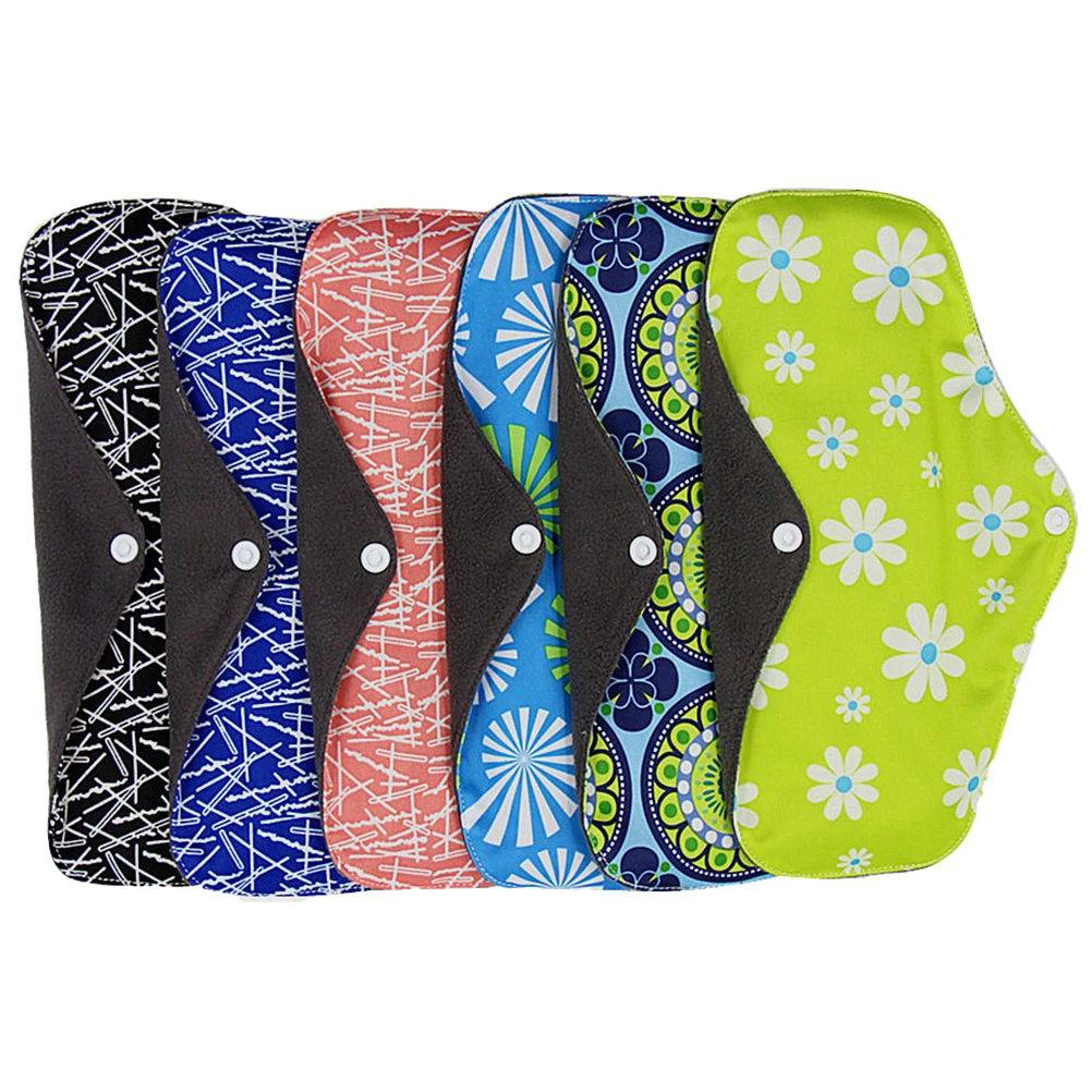 5Pcs/1pc Washable Washable Mother Sanitary Towels Reusable Panty Liners Random Color Medium Size 25x18cm