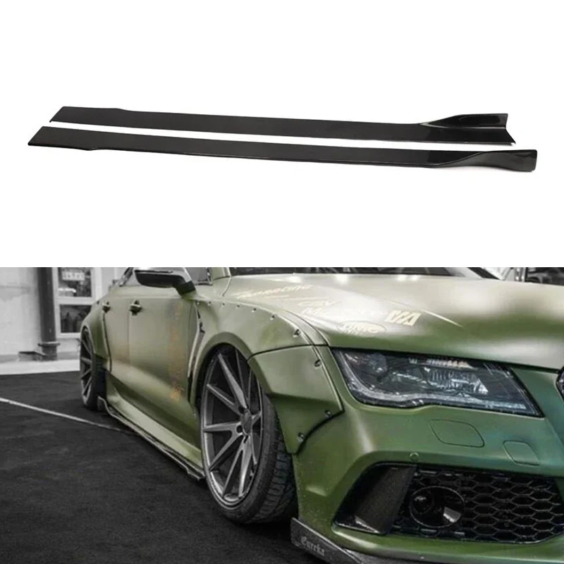 215M 84.6'' inches Carbon Fiber Universal Side Skirt for  Audi SLINE Audi A6 S6 A7 S7 RS7 2011up