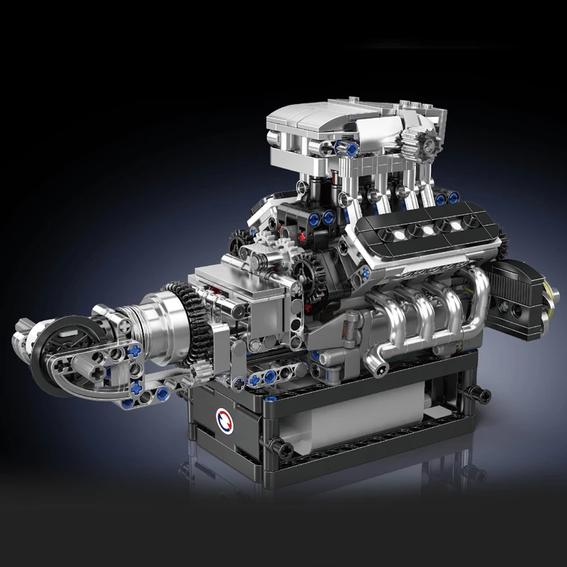 Moteur V8 de supercar motorisé en briques