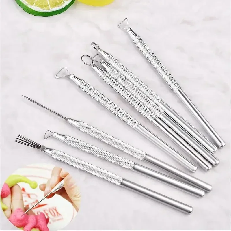 Rutschfeste Tonmodellierwerkzeuge – 6-teiliges ergonomisches Aluminium-Werkzeugset, das sich nicht verbiegt, unverzichtbar für feine Polymer-Details – Detail 1
