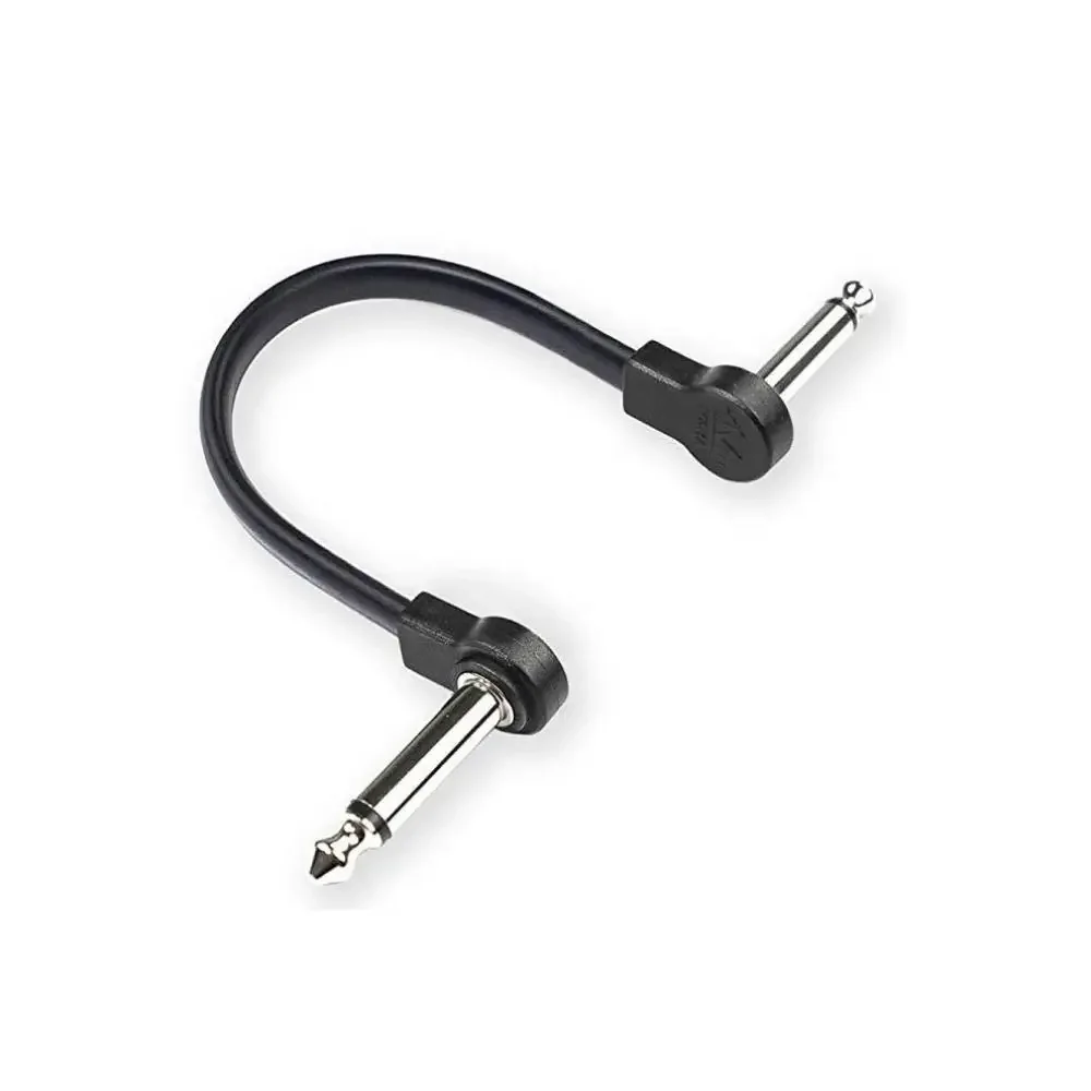 New 10/15/20/30/50cm Guitar Effects Pedal Cable Copper Core Round Head Audio Cable Leads 1/4 Right L Link Line Connector Plug