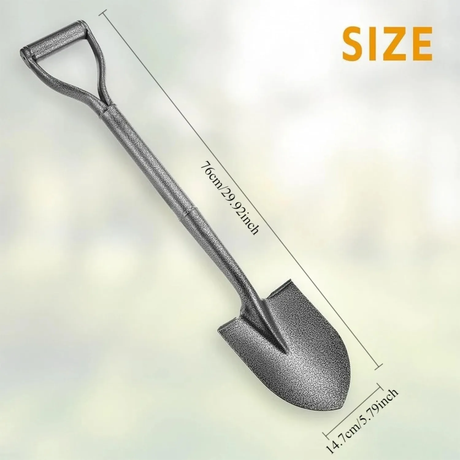 أداة حواف وحفر من الفولاذ المقاوم للصدأ شديدة التحمل للبستنة وزراعة الأشجار وأداة بستاني مزارع متينة مع قبضة على شكل حرف D