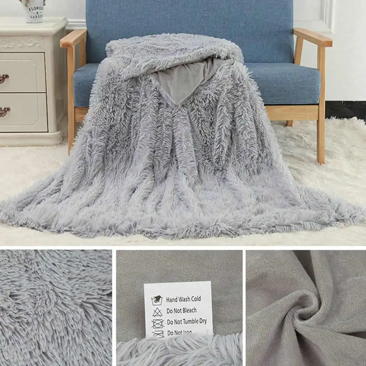 

Fluffy Soft Plush Bed Cover Blanket Faux Fur Pink Blankets Bedding Supplies Throw Blanket for Beds Couch Sofa manta