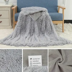 Fluffy Soft Plush Bed Cover Blanket Faux Fur Pink Blankets Bedding Supplies Throw Blanket for Beds Couch Sofa manta