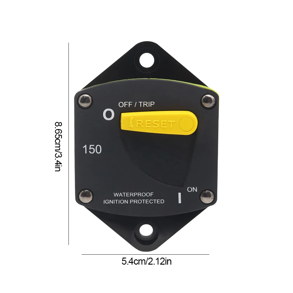 DC 48V AMP Circuit Breaker 150A 200A 250A 300A with Manual Reset Yacht Conductive Protection Large Current for Marine RV Boat