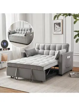 現代三合一可轉換沙發床,可拉出式沙發床,附可調式靠背、收納袋和抱枕 8 最佳銷售 三人沙發床 - №7