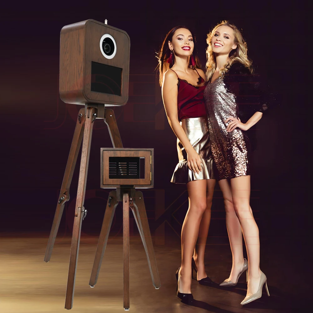 Portable Mirror Photo Booth 13.3 inch Touch Screen DSLR Photo Booth Wooden Machine With Flight Case for Weddings Parties Events