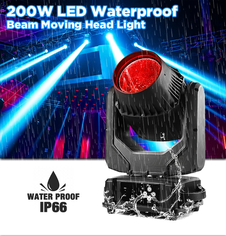 IP66 Moving Head LED  Sky Beam Waterproof Dj Event Concert Moving Head Stage Light