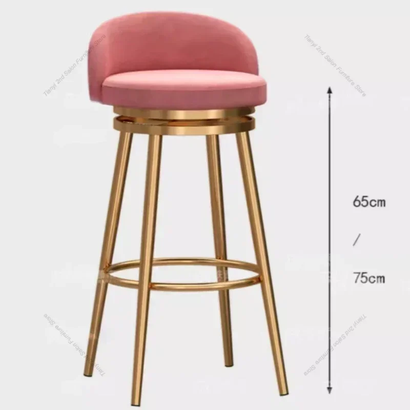 كراسي ديكور قضبان المطبخ الوردي بار البراز العثمانيين الفاخرة كرسي بار للطي أثاث المطاعم بوفيه كرسي تصميم