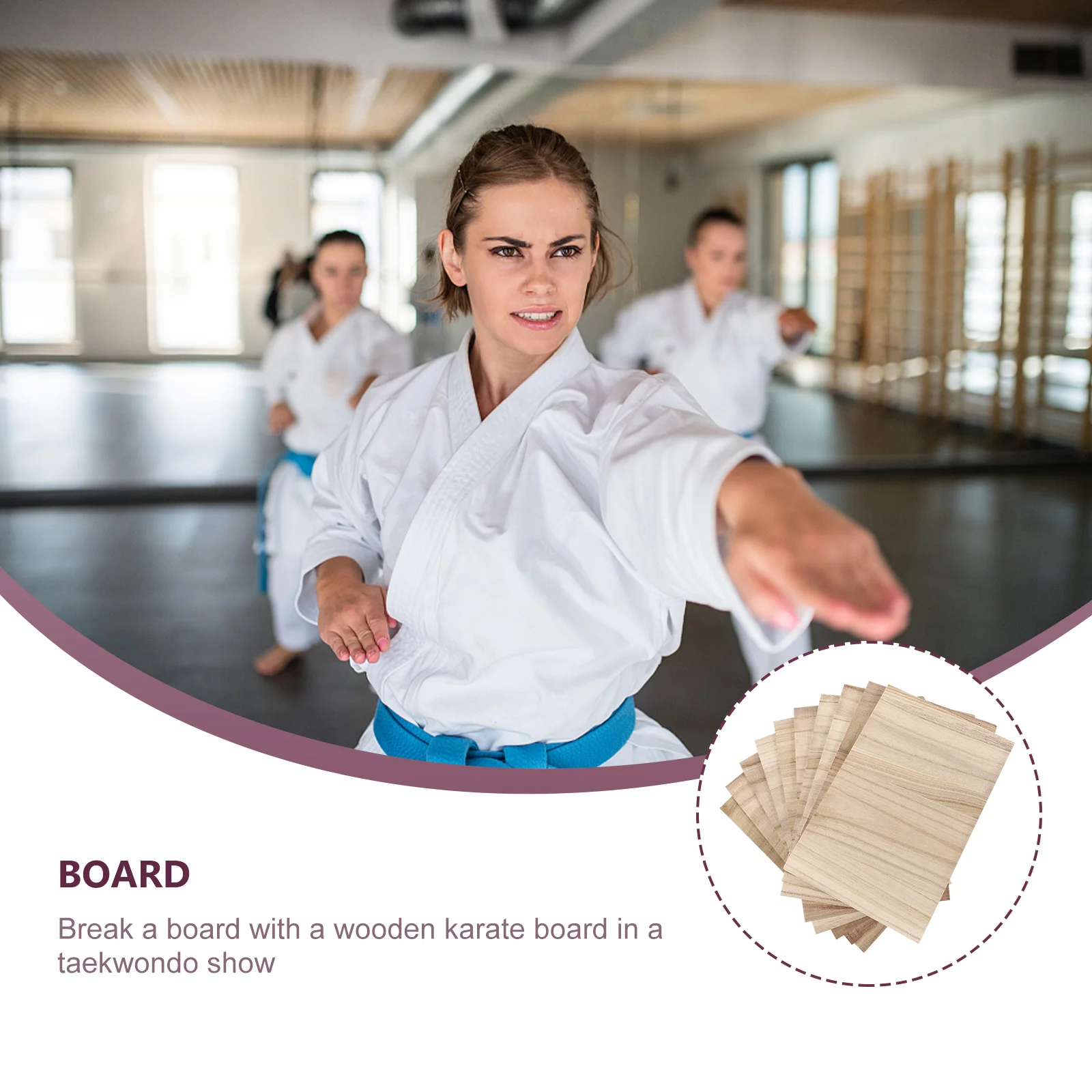 10 Pcs Taekwondo Plank Espinilleras Skirting Board Wooden Versatile Performing