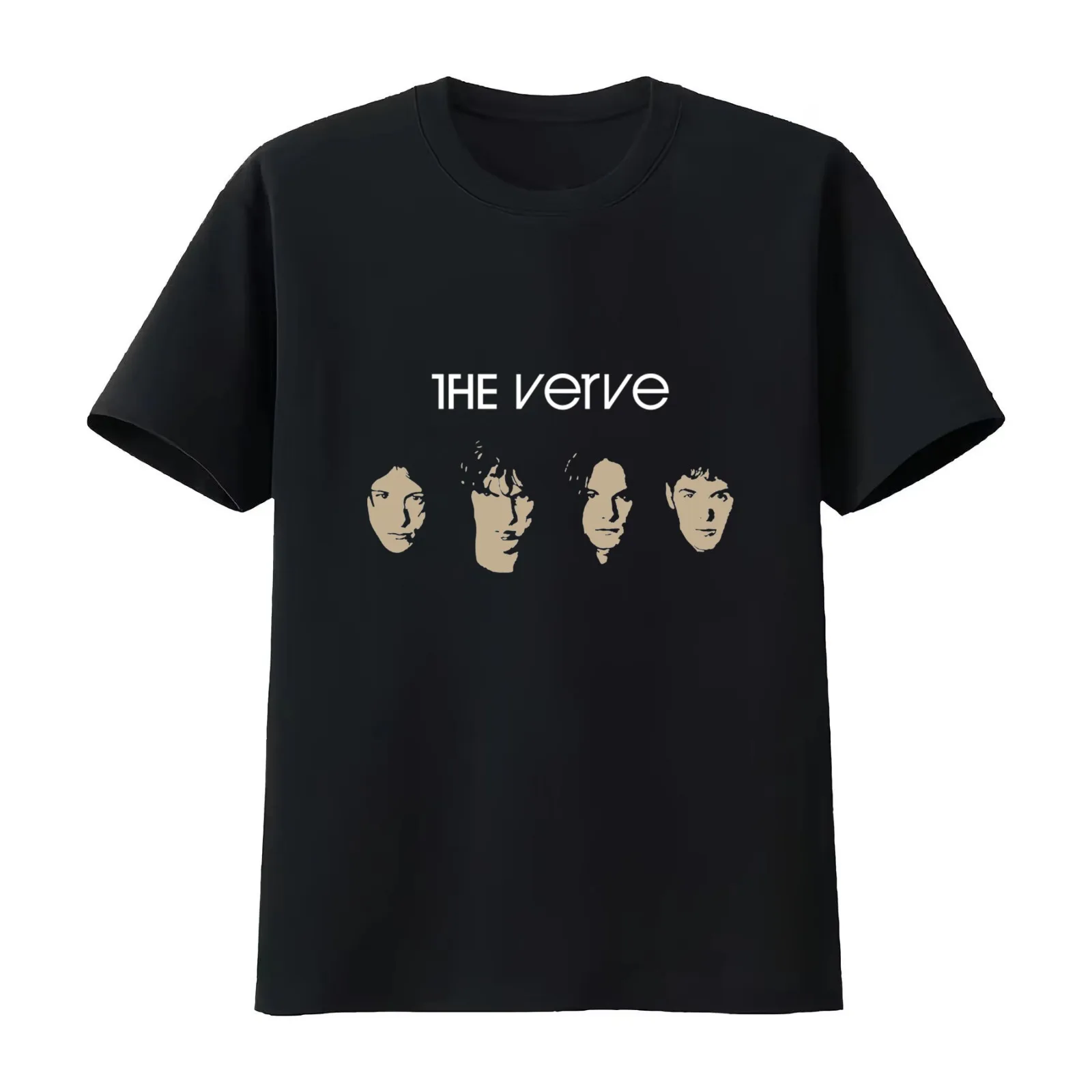 The Verve T-Shirt Summer Casual Cotton Tee Oversized Streetwear Tops Vintage Graphic Print Loose Fit Short Sleeve