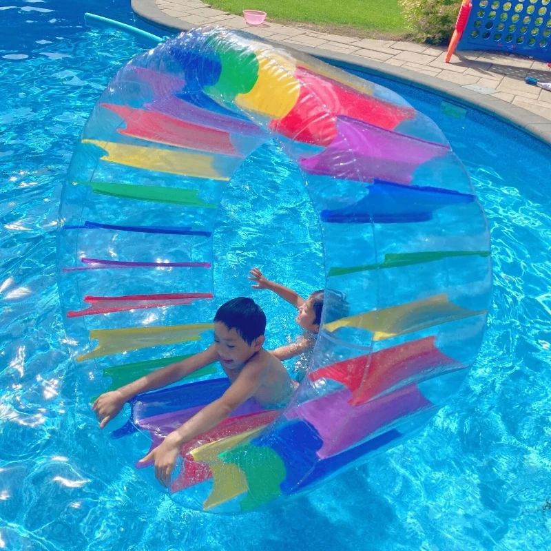 Water inflatable roller swimming ring, swimming pool roller floating row
