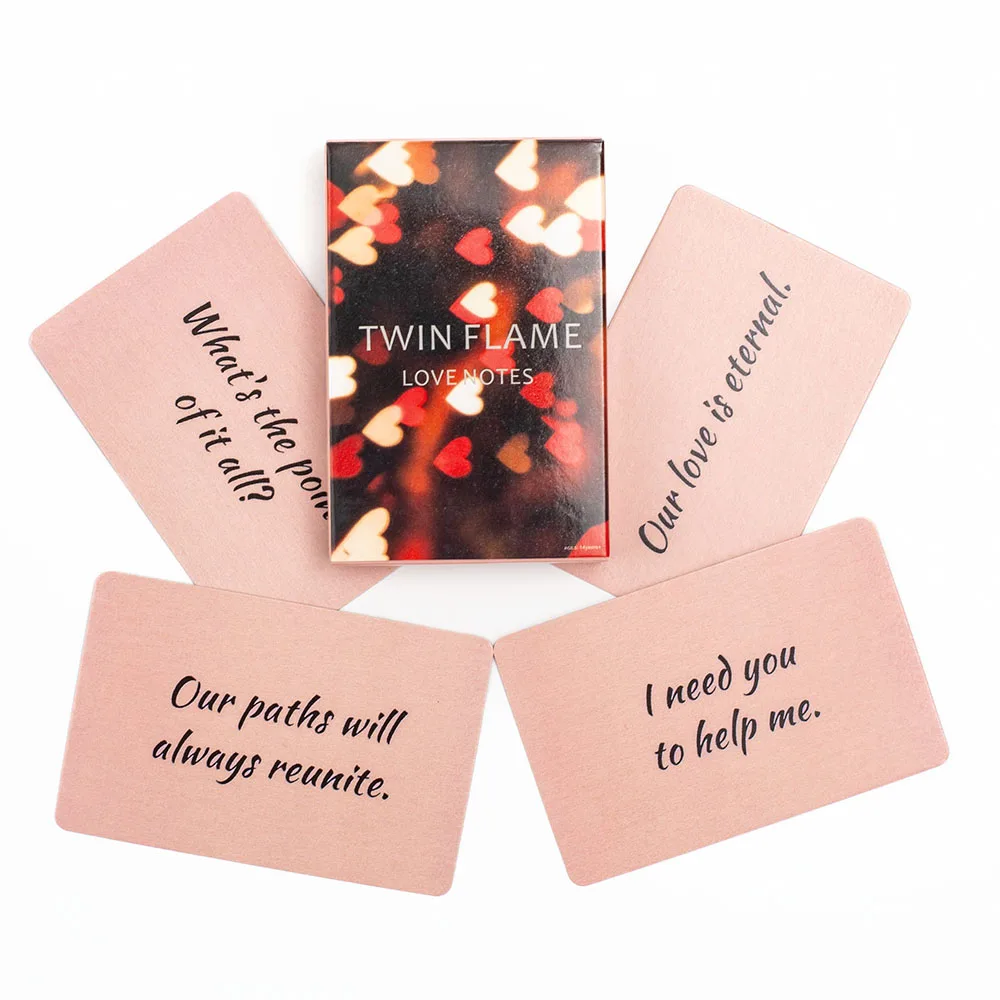

45 карт Oracle Twin Flame Love Notes — колода для предсказаний 10,3×6 см, настольная игра для вечеринок, раскрывающая тайны отношений
