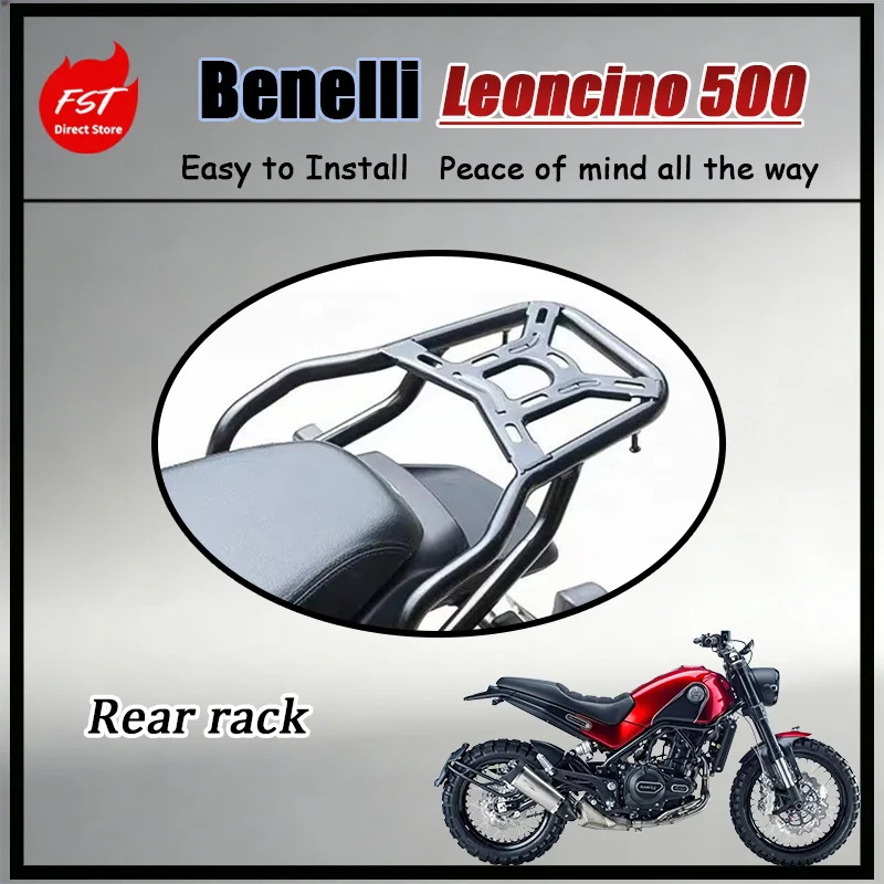 

FOR Benelli Leoncino 500 Rear Frame Protector Tail Rack Spoiler Grab Rail Cargo Carrier Backrest Parts Motorcycle Accessories