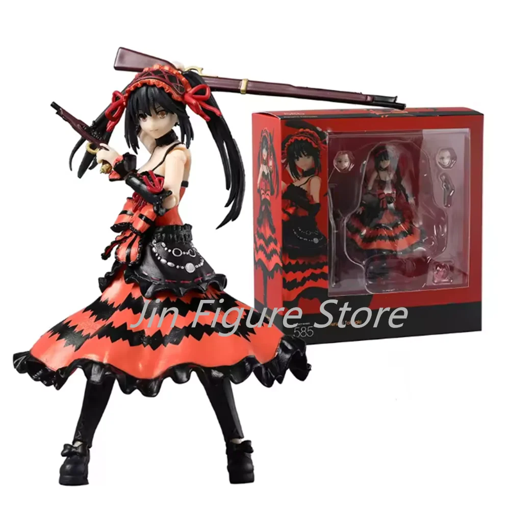 

14CM Figma Date A Live III Kurumi Tokisaki #585 Anime Doll Action Figure PVC toys Collection figures for friend gift