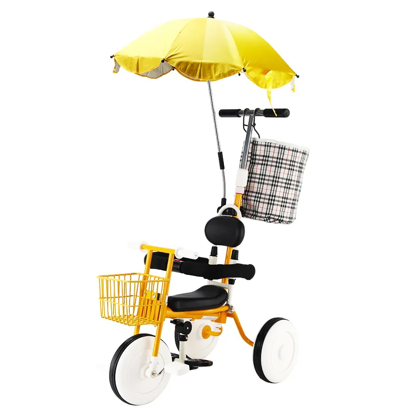 Children's Tricycle Walking Baby Artifact Baby 1-3-5-year-old Japanese Ins Child Wheel barrow Bicycle Light