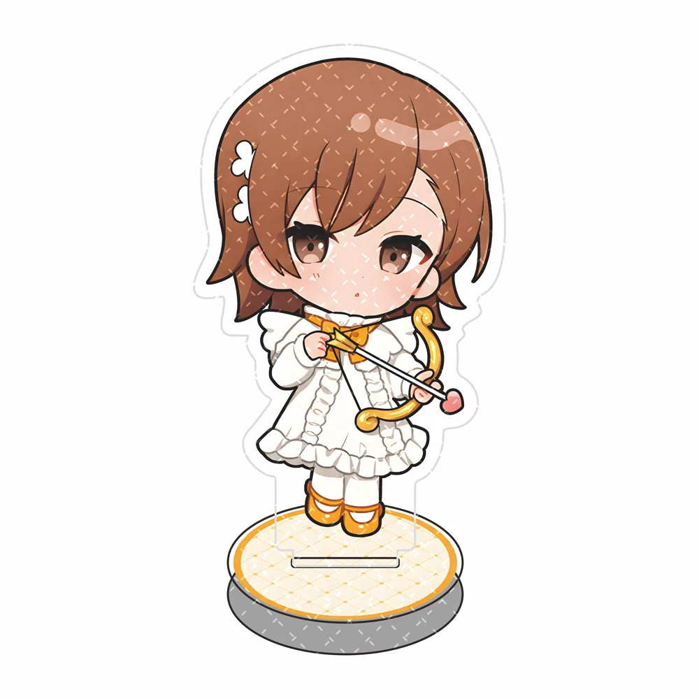 A Certain Scientific Railgun 10cm Chibi Acrylic Stand Figure Keychain Tabletop Decor Collectible Ornament Gift for Fans