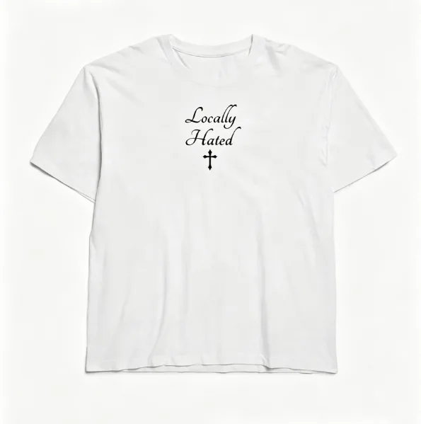 Men Summer Letter Cross Graphic T Shirt Oversized Loose Short Sleeve Cotton Streetwear Casual Daily Tops 2026 Fashion