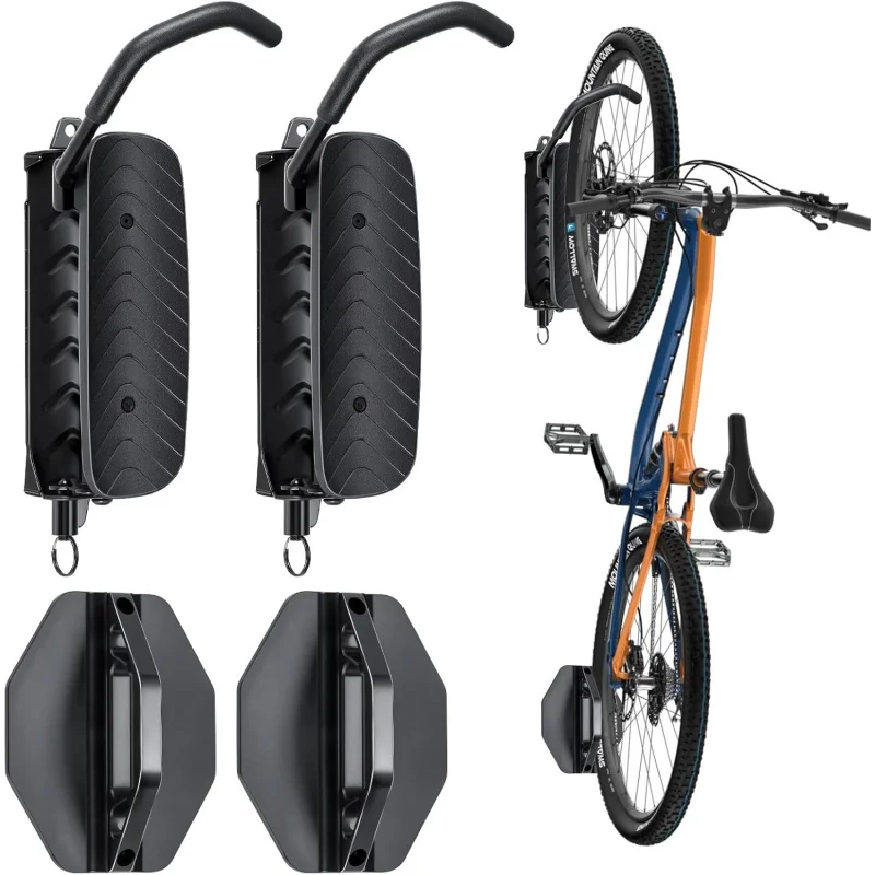 AliExpress NONE 2-Pack 150° Rotating Multifunctional Bicycle Hanger Wall-Mounted Storage Rack Vertical Load-Bearing Capacity 66lbs per Rack