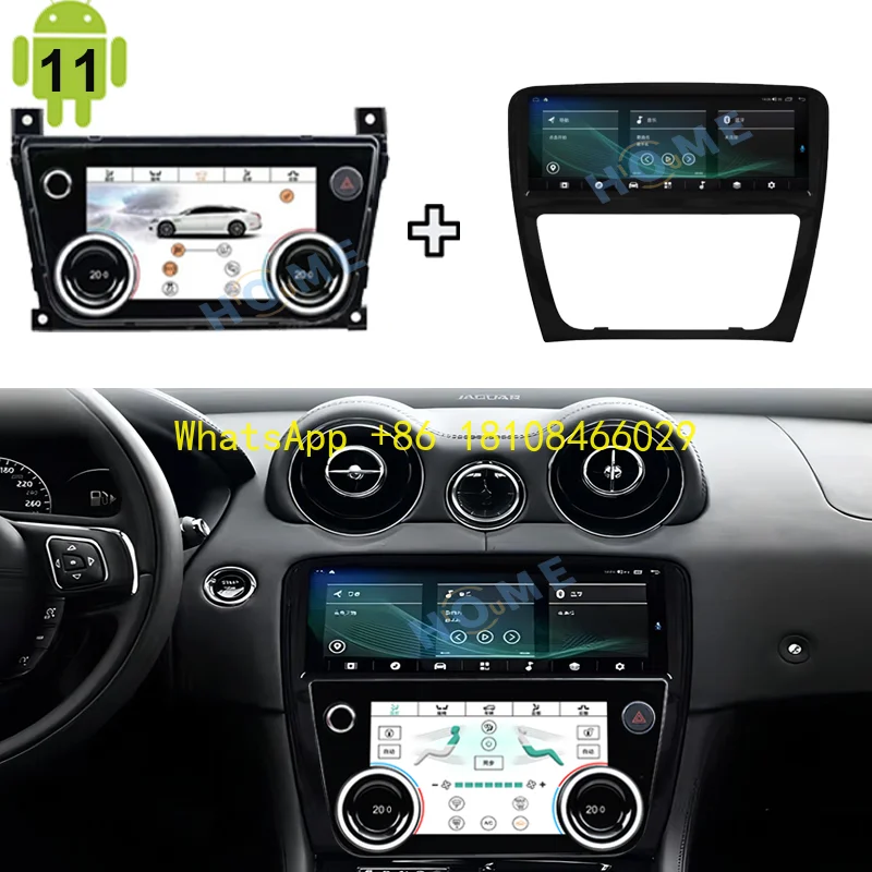 Android 11 10,25 pulgadas 6 + 128G 8 núcleos Chip navegación para coche Radio Dvd reproductor Multimedia GPS para Jaguar XJ XJL 2011-2018 con AC