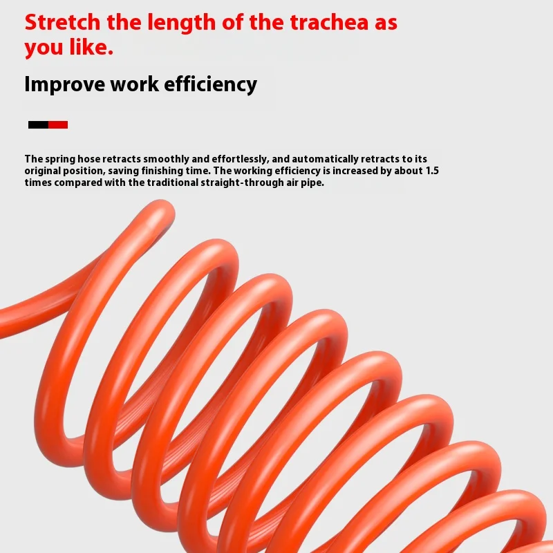 Compressor Air Tools 3M 6M 9M 12M High Pressure PU Tubing Gas Spring Pneumatic Spiral Tubing EU Quick Coupling Pipe EU/JP Type